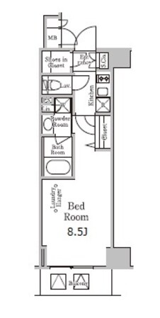 レジディア千駄木の物件間取画像